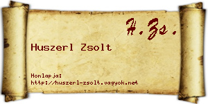 Huszerl Zsolt névjegykártya